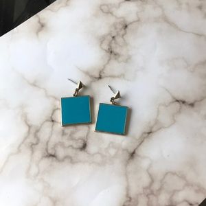 ⚡️80s / Blue Square Earrings⚡️